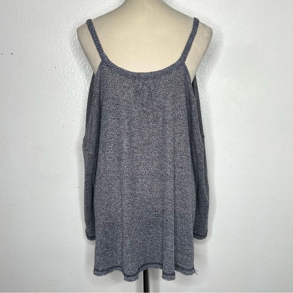 ANTHROPOLOGIE Deletta Millipa Cold Shoulder Pullover Sweater Navy Size Small - Picture 7 of 11